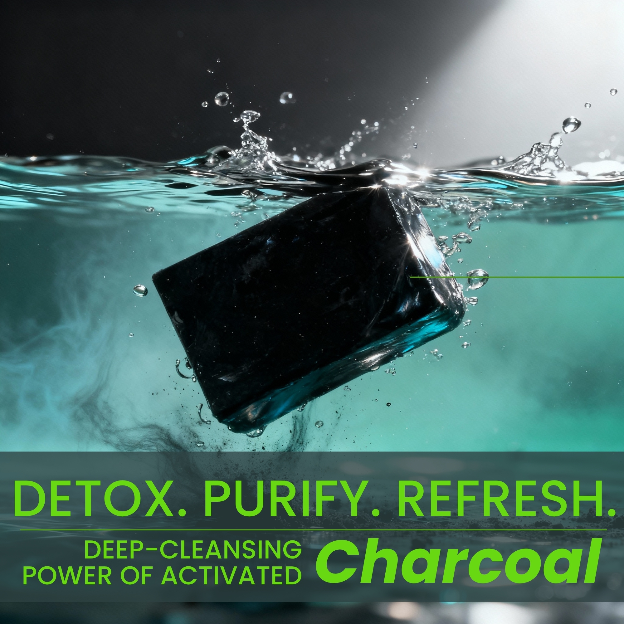 Activated Charcoal Crush Handcrafted Soap 100gm for deep pore cleansing