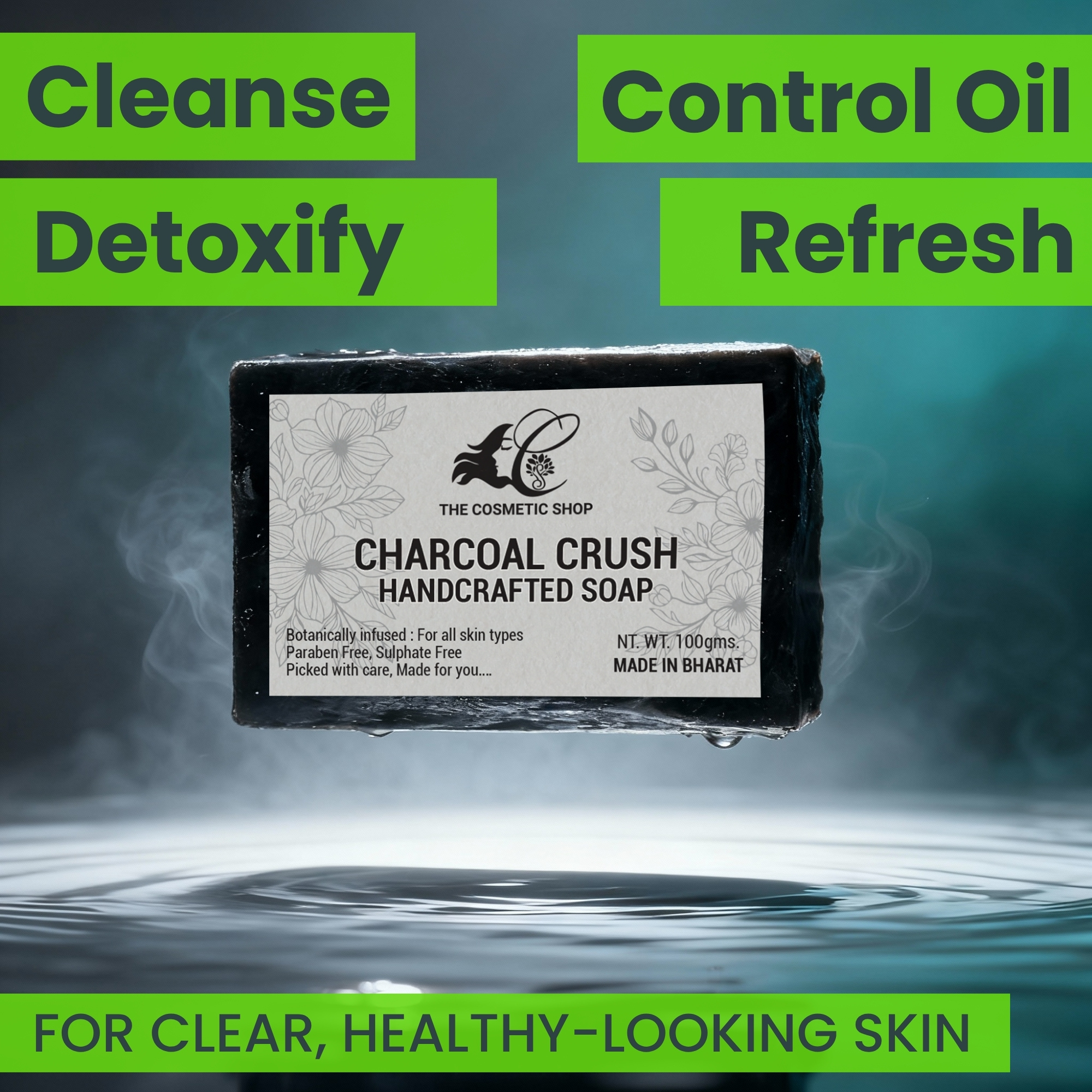 Benefits of charcoal soap including acne treatment and oil control