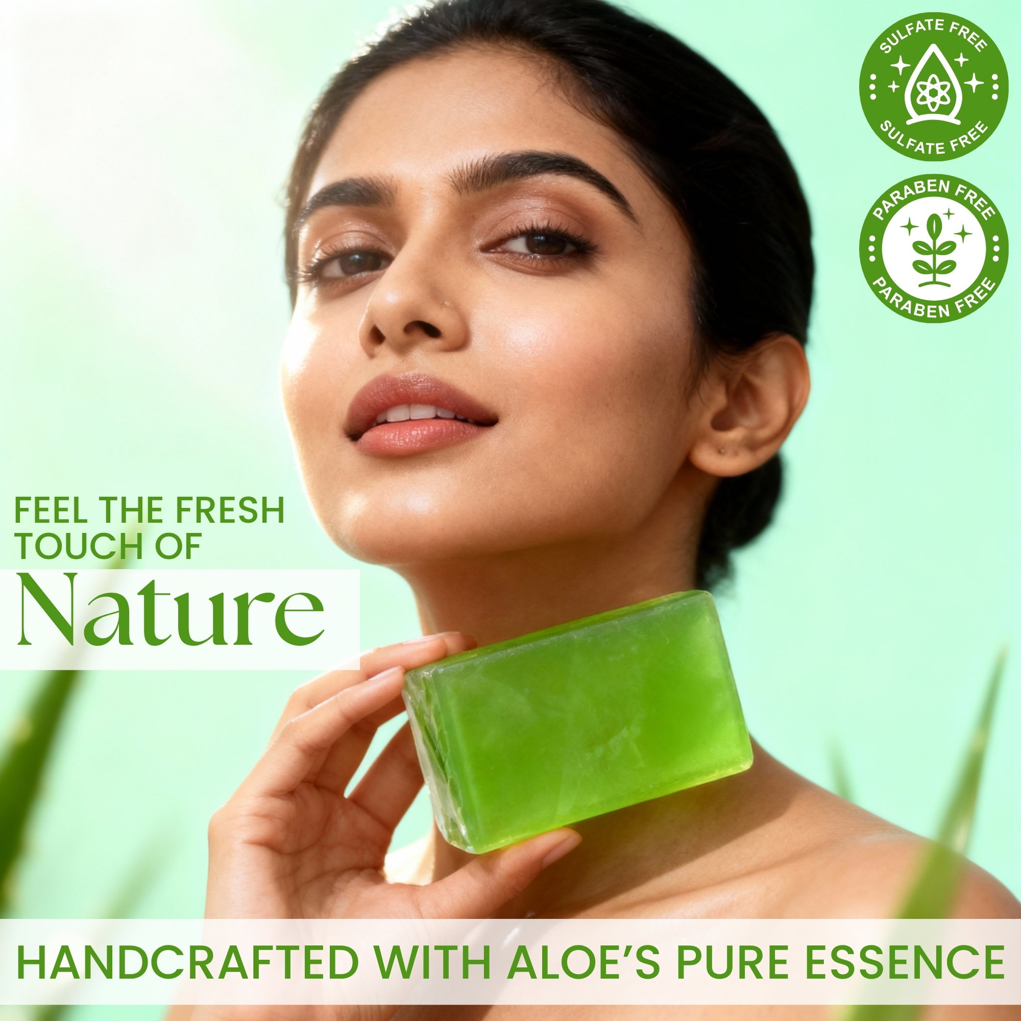 The Cosmetic Shop Aloe Vera Soap box and bar view