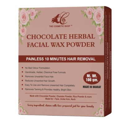 Chocolate Herbal Facial Wax Powder 100gm box for painless hair removal