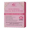 Rose Herbal Facial Wax Powder 100gm box for painless hair removal